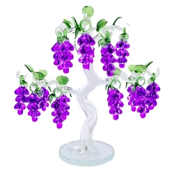 High Quality Crystal Glass Grape Tree Ornaments Home Decoration Holiday Gifts Christmas Tree Crafts