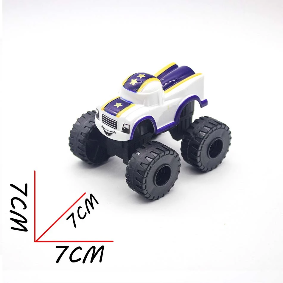 6PCS Racing Car Blaze Monster Diecast Toy Russia Miracle Crusher Truck Toys Vehicle Car Transformation Toys Best Gifts For Kids