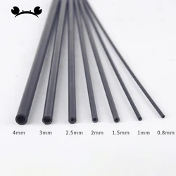 Hollow Carbon Fiber Tube para Kite RC Plane, Aeromodelling Material, Tubo de helicóptero, 2mm, 3mm, 4mm, 5mm, 6mm, 200mm, 400mm, 5pcs