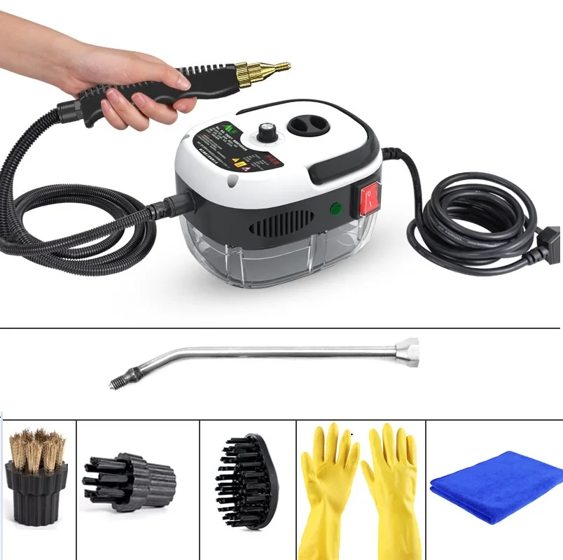 2500W Electric Steam Cleaner For Kitchen Hood Air Conditioning Car Cleaning Appliance With 900ML Water Tank Steaming Cleaner