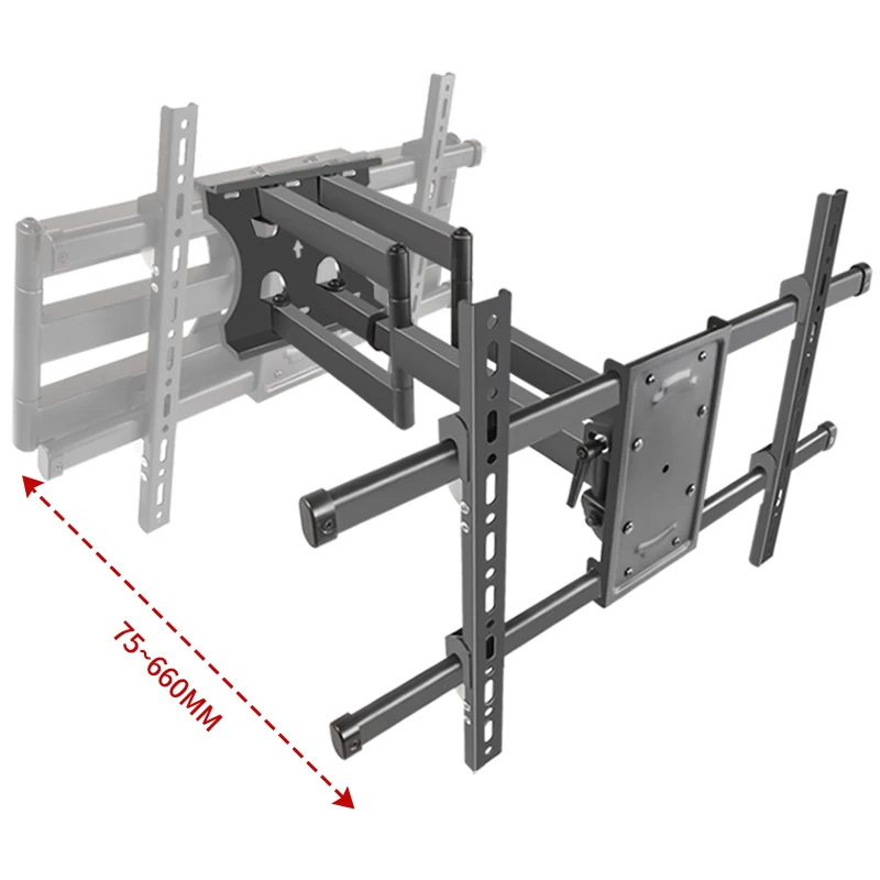 Articulating 6 Arms TV Wall Mount Full Motion Tilt Bracket Plasma TV Support Base For 55