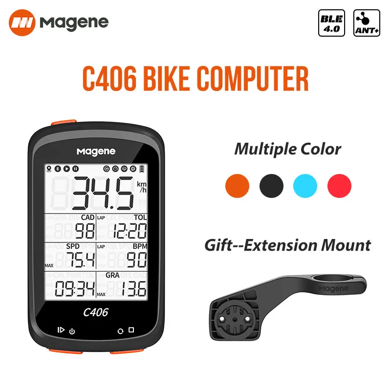 

Magene C406 Bike Computer Waterproof GPS Wireless Smart Mountain Road Bicycle Monito Stopwatchring Cycling Data Map