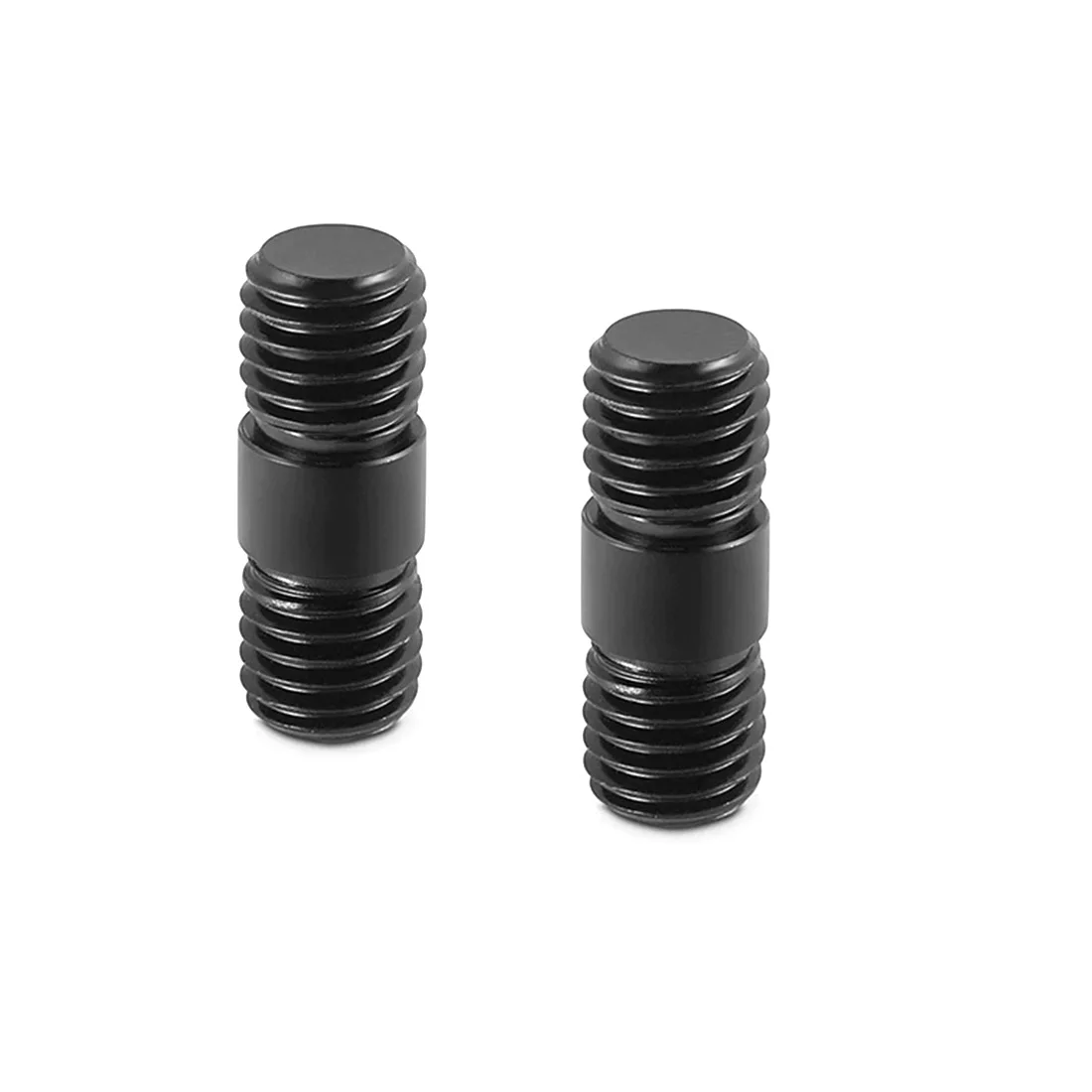 BGNing 2 Stück M12 Gewindestangen-Verlängerungsverbinder Schwarz für 15mm Schienensystem DSLR-Kamera Fotografie-Zubehör – Detail 1