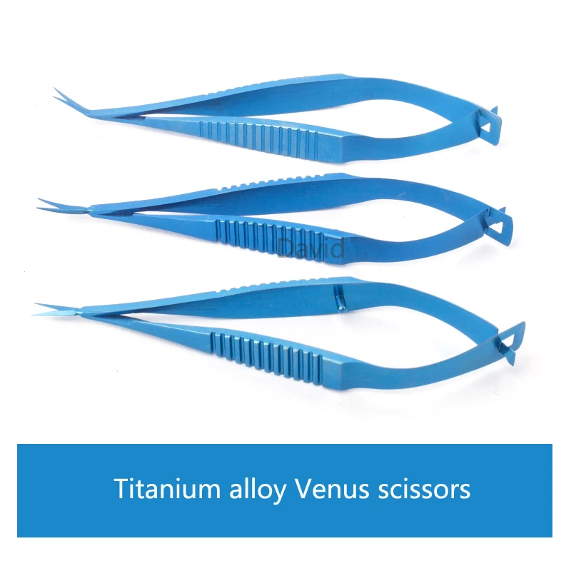 Tijeras de iris de titanio de acero de 8,5 cm, microinstrumentos oftálmicos, tijeras Venus ultrafinas