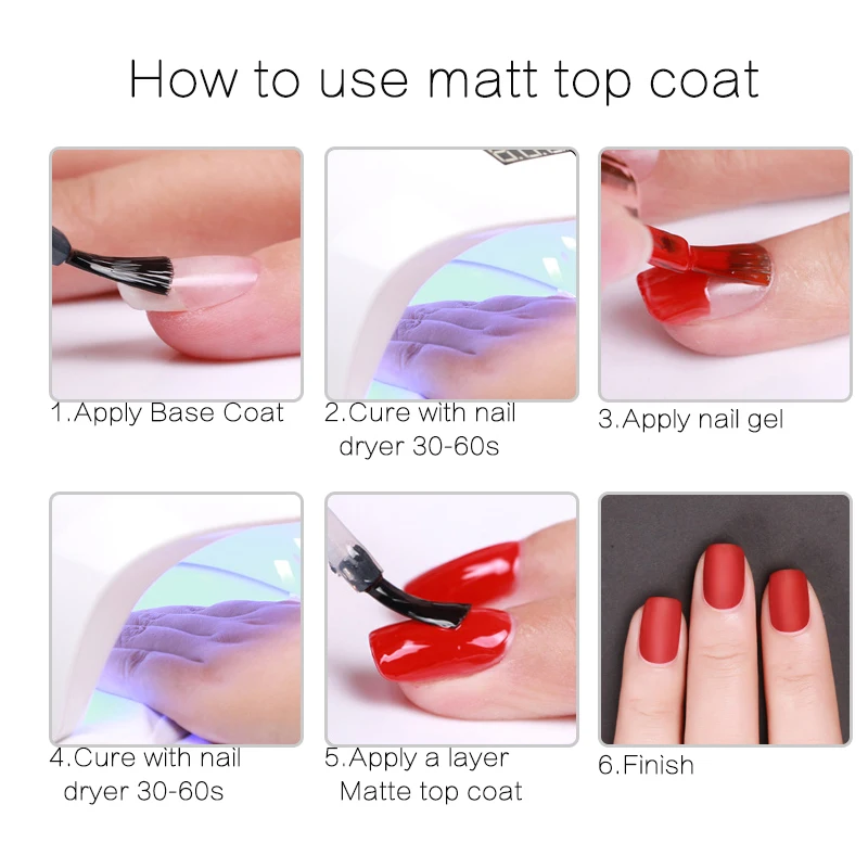 Mshare Gehard Top Jas Matte Tops Voor Nagels Mat Mate Gel Polish Semi-Permanente Uv Lak