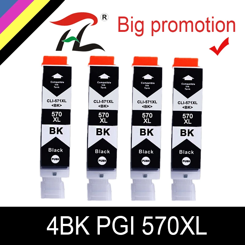 Htl Zwarte Cartridge Vervanging Voor Canon PGI570 PGI-570 Pgi 570 Xl Ink Cartridge Voor MG7750 7751 6850 MG7752 7753 Printer
