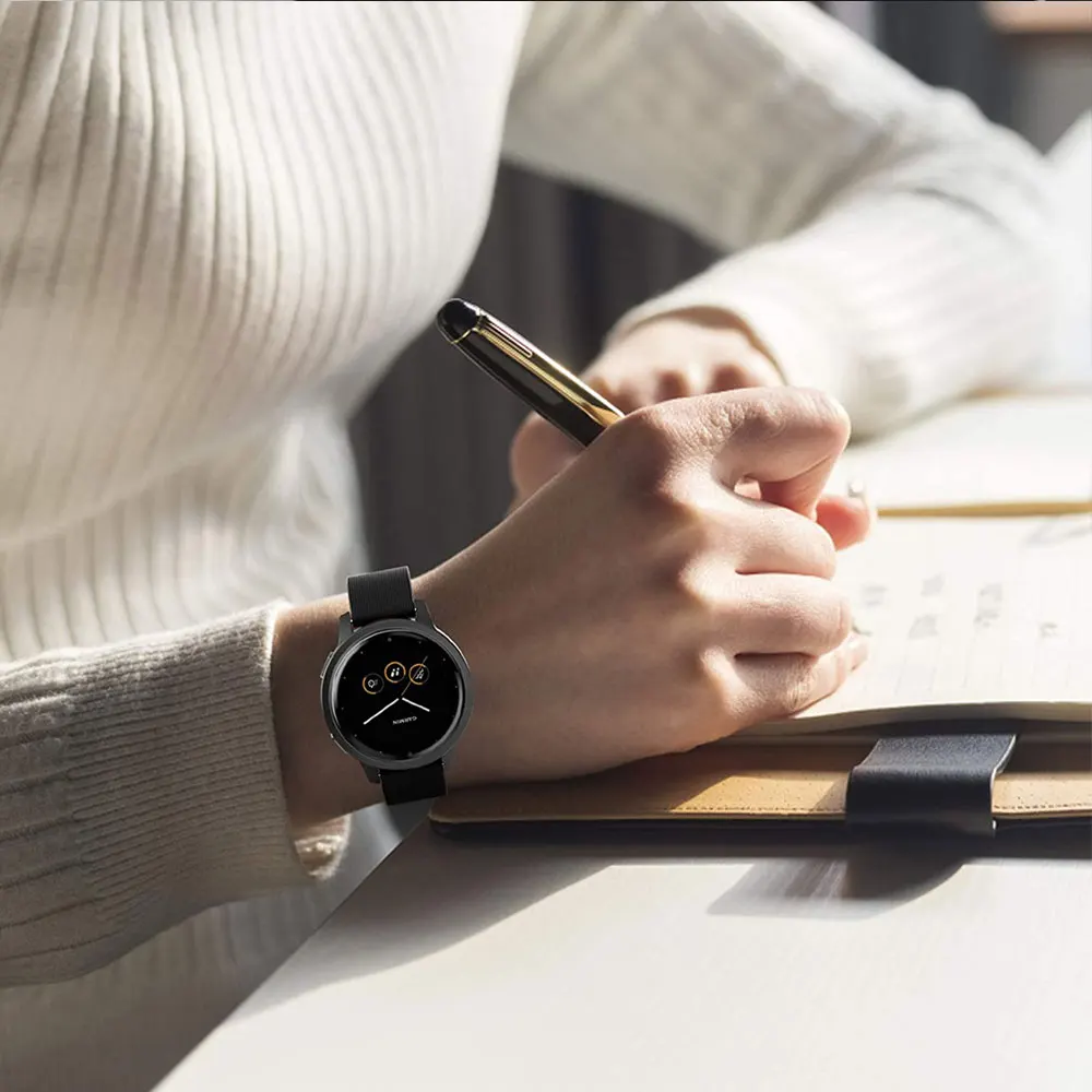 18mm pulseira de relógio para garmin vivomove 3s silicone pulseira para nokia withings aço hr acessórios relógio