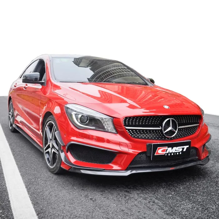 cool carbon fiber car parts for Mercedes benz cla front lip side skirts diffuser spoiler