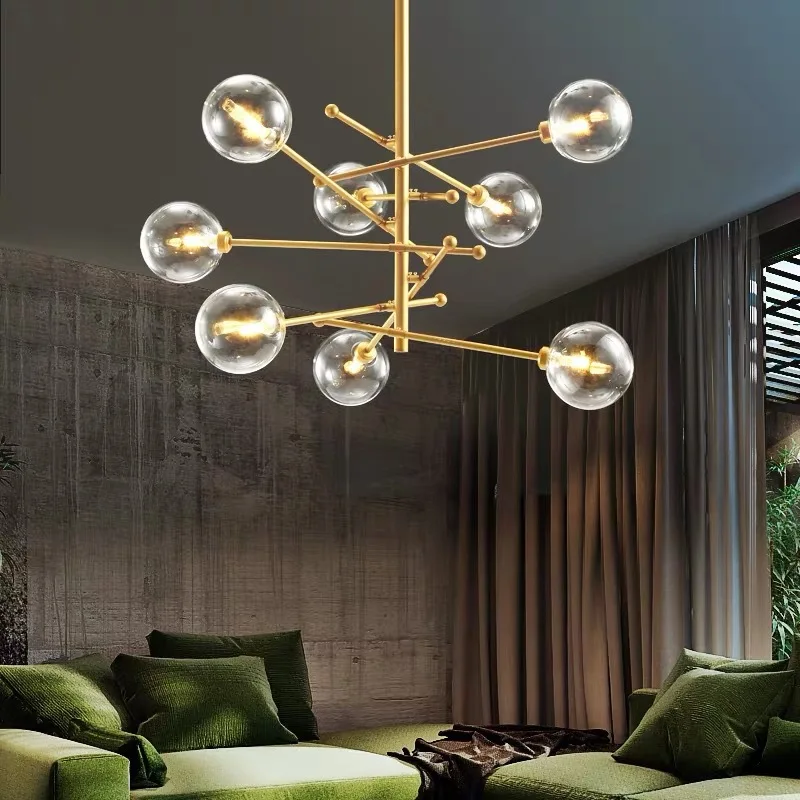 Lampade a sospensione moderne a sfera in vetro apparecchio di lusso soggiorno lampade a sospensione apparecchio cucina sala da pranzo decorazioni
