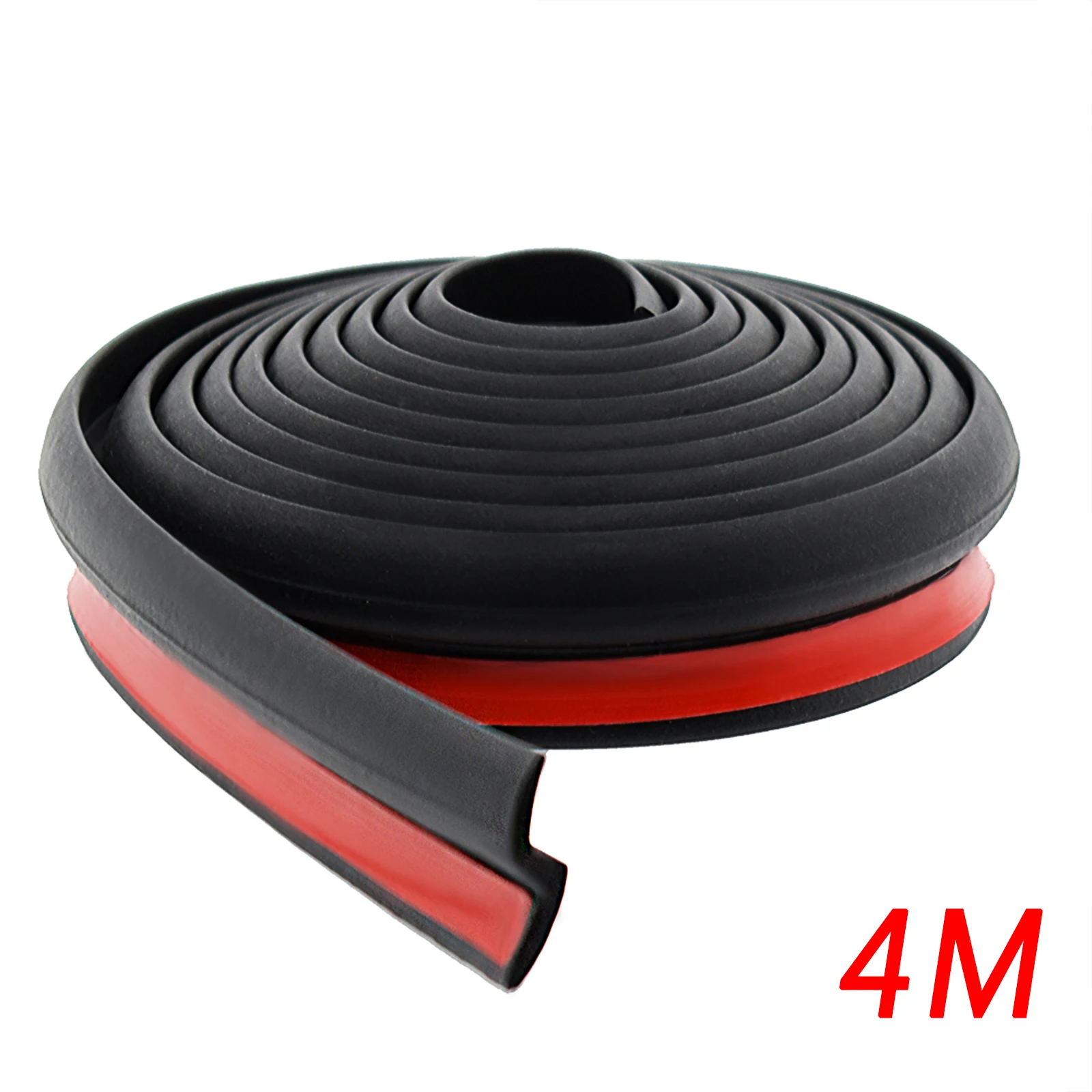 4M Z Type Trim Universal Car Hood Door Sealing Strip Rubber Seal Strip Waterproof Noise Insulation Edge Guards Bonnet Protection