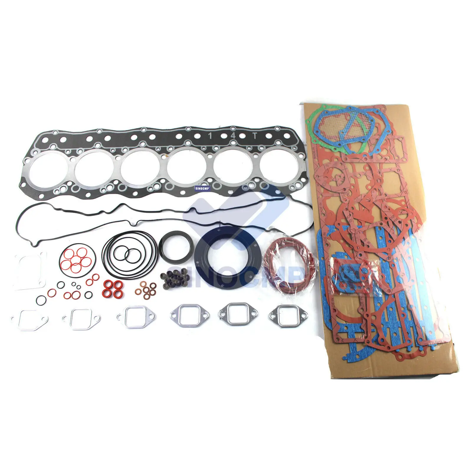 6D14 6D14T Engine Overhaul Gasket Kit Set For Mitsubishi CAT Kobelco Kato DH700 Excavator Cylinder Head Repair Parts