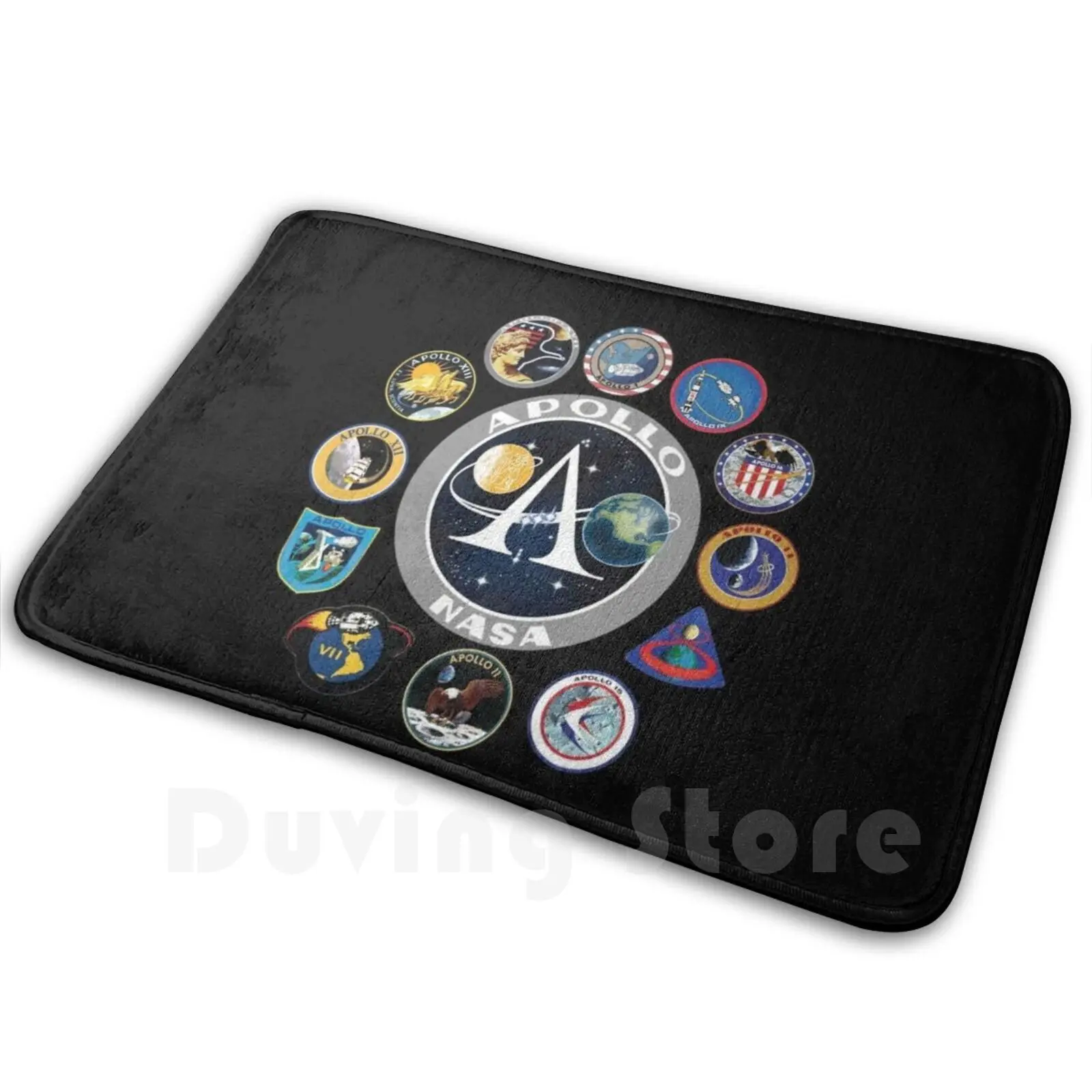 Apollo Missions Patch Badge-Program Carpet Mat Rug Cushion Soft Non-Slip Patch Apollo Apollo Mission Crew Patch Apollo