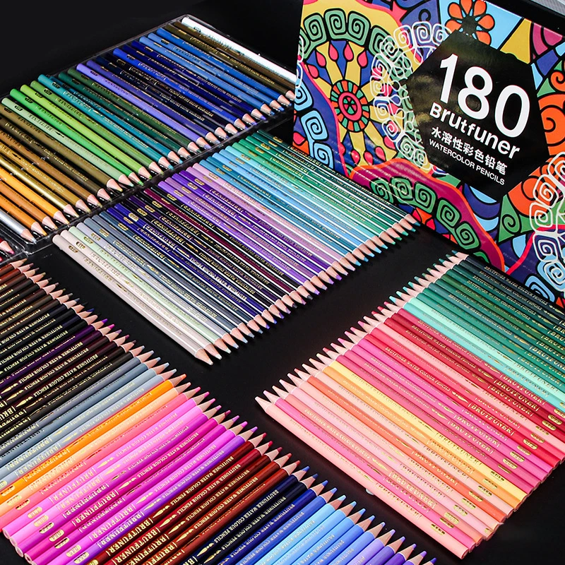 Professional 180 Colors Wood Soft Watercolor Pencils Set Lapis De Cor Artist Painting Sketching Color Pencil School Art Supplies