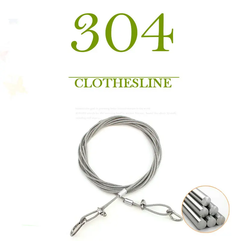 Corda de fio de aço inoxidável 304, trela de chumbo para cães, cabo de ligação para animais de estimação, varal com revestimento de PVC