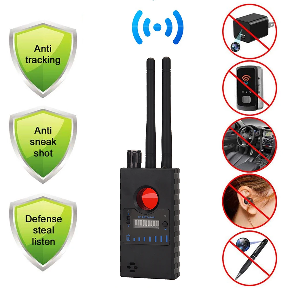 

G528 Multi-function Anti-spy RF Signal Detector Spy-Camera Lens Bug Finder GSM Audio Device GPS Tracker Detect Wireless Products