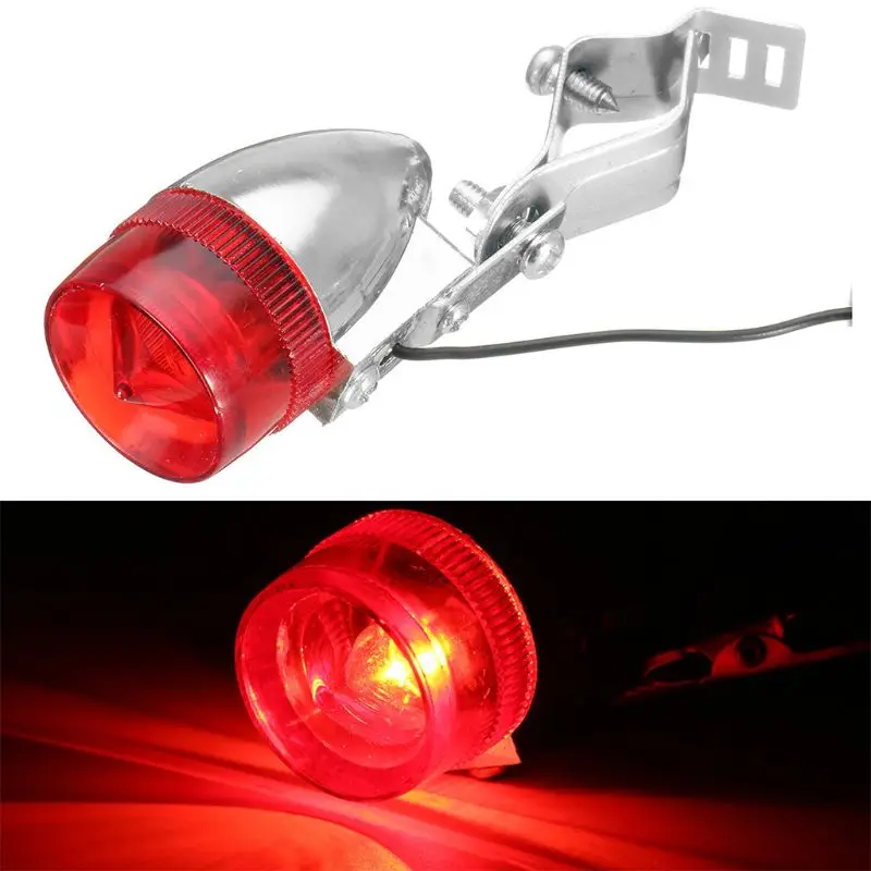 Aluminum Vintage Classic Bicycle LED Rear Tail Light Steel City Road Bike Retro PXPF