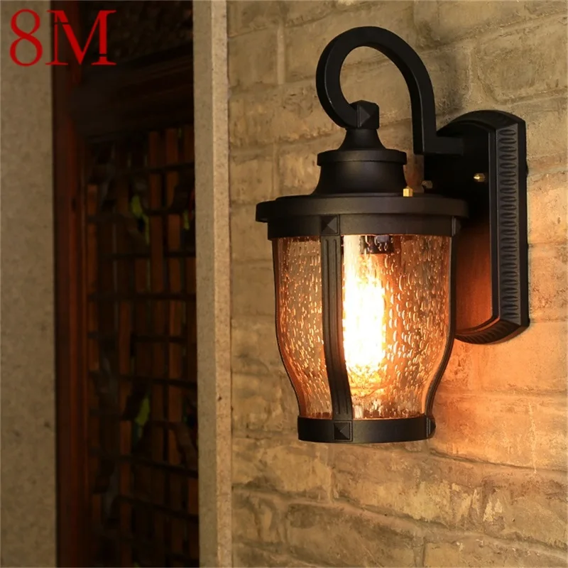 

8M Retro Outdoor Wall Sconces Lights Classical Loft LED Lamp Waterproof IP65 Decorative For Home Porch Villa