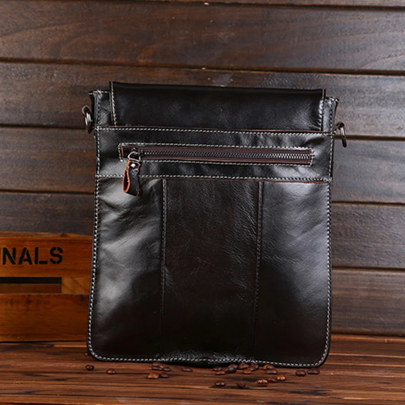 Casual Genuine Leather Men Handbag Design Shoulder Messenger Bag Cowhide Fashion Cross-body Bag Mochila Satchel Bag High Quality