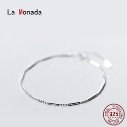 La Monada Fine Silver 925 Jewelry Bracelet Female Woman Small Bead Minimalist Bracelets For Women Silver 925 Sterling