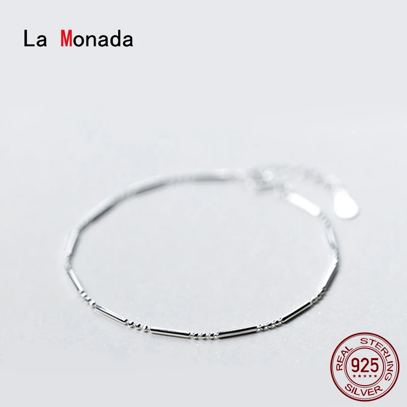 La Monada Fine Silver 925 Biżuteria Bransoletka Kobieta Mały koralik Minimalistyczne bransoletki dla kobiet Srebro 925 Sterling