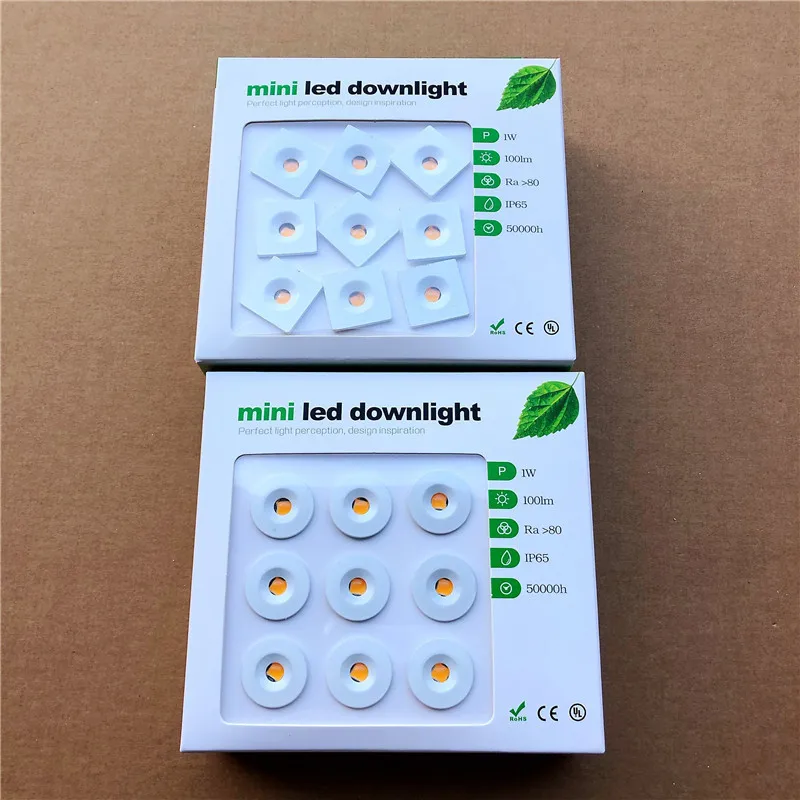 

9PCS/Lot DC12V 1W White Body LED MINI Downlight Waterproof IP65 Spot Cabinet Light Down Lamp