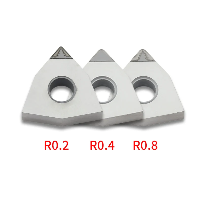 Diamond CBN two-sided insert  cutter CNC indexable insert PCD two-sided insert CNMG120404 TNMG WNMG VNMG SNMG turning tool 1pc