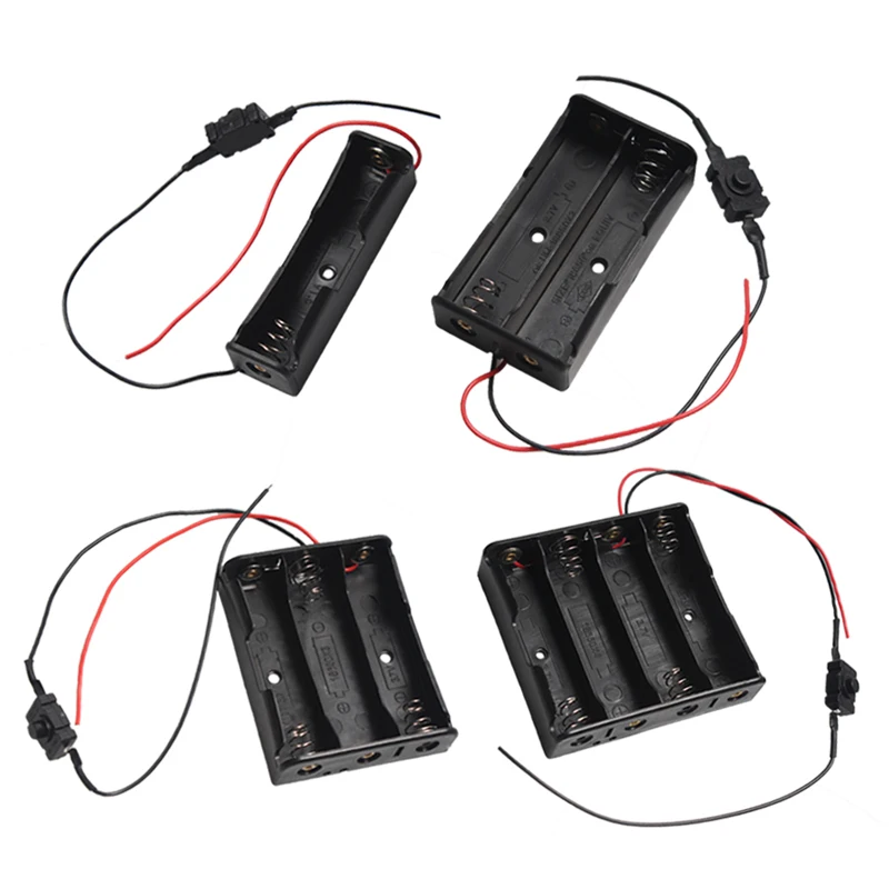 

10pcs/lot 1x 2x 3x 4x 18650 Battery Holder Connector Storage Box Case With On&Off Switch For 3.7V 18650 Lithium Batteries Shell