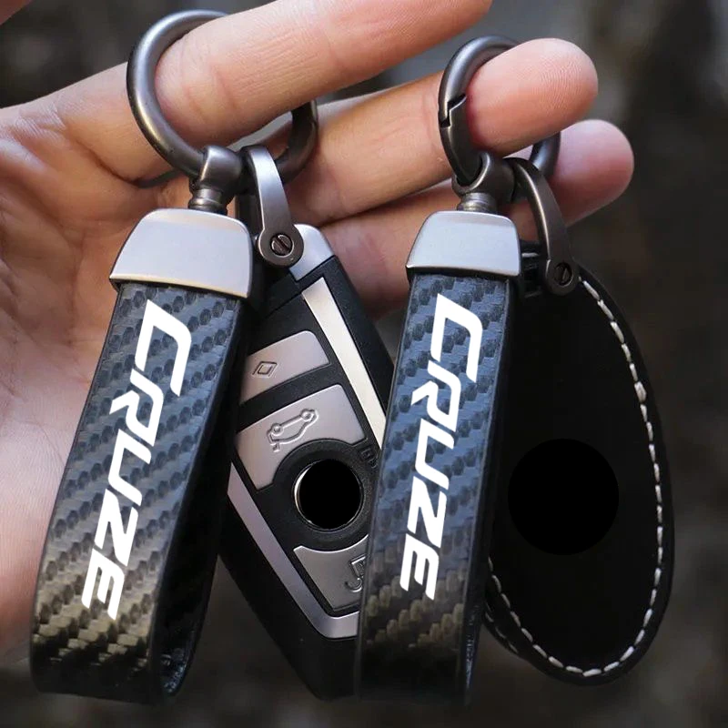 

Car Accessories Key Chain Keyrings Keychain Premium Leather Gift for Chevrolet Cruze Sedan Hatchback 2009-2014 Lanyard for Keys