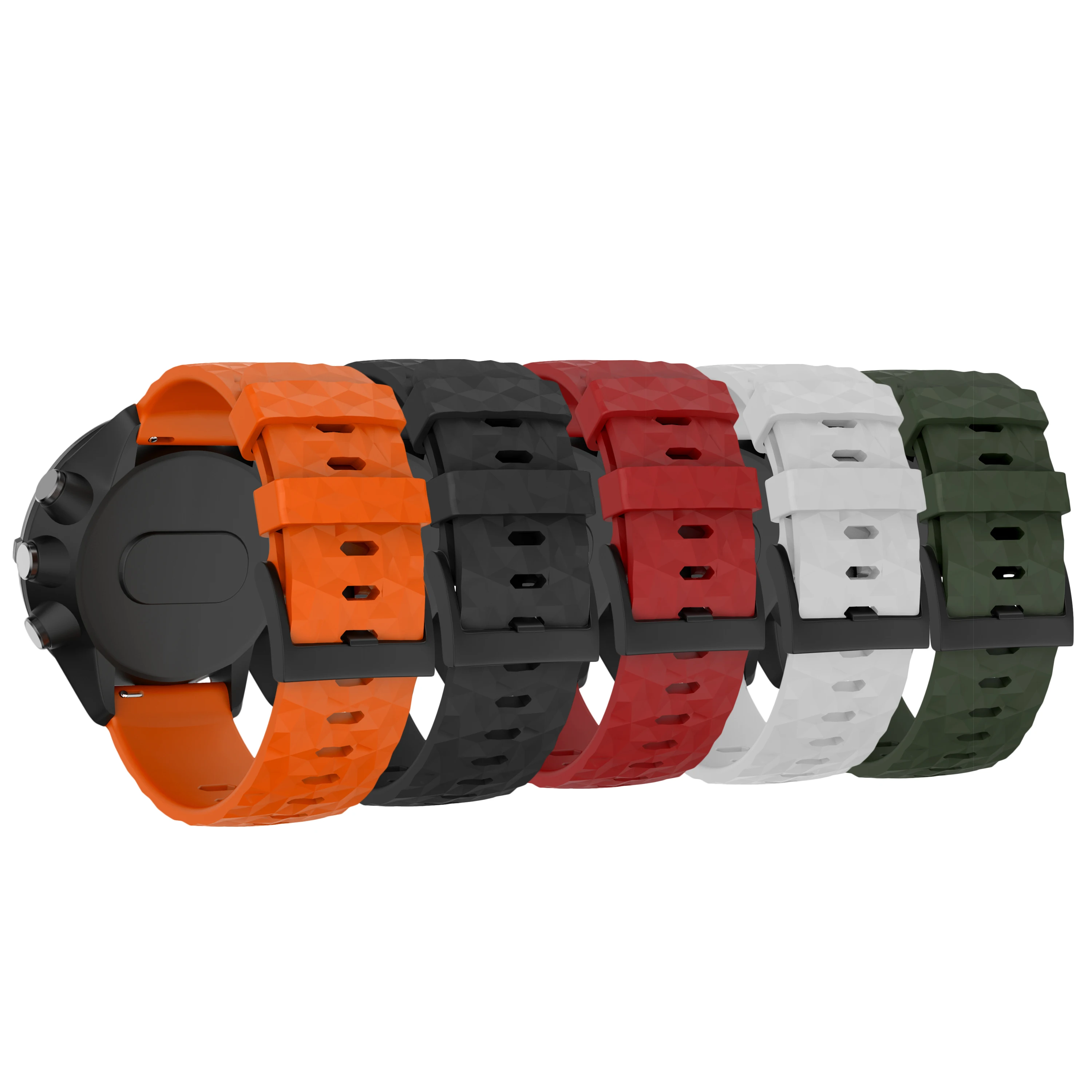 24mm Width Watch Strap for SUUNTO 9 Baro Band Outdoor Sport Silicone Replacement Wristband for SUUNTO 9 Baro Copper/Spartan Band