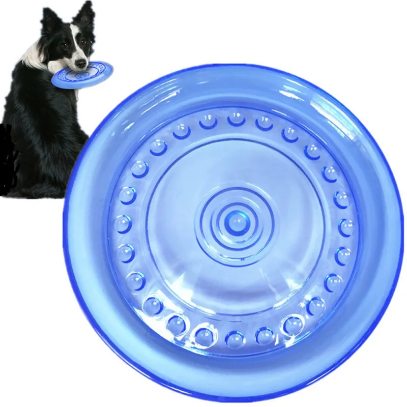 Pet Dog Toy Discs Dog Flying Discs Trainning Puppy Toys Rubber Fetch Flying Disc Training Dogs Chew Teeth Clean TPR Outdoor Pets