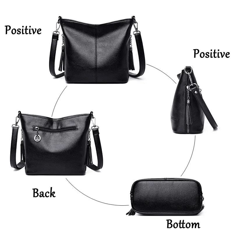 Hand Crossbody Bags For Women 2024 New Luxury Designer Handbag Leather Tassel Shoulder Bags Purses And Handbags Tote Bag Bolsa