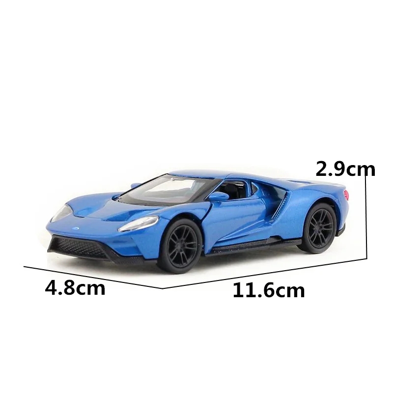 WELLY Toy Diecast Vehcle Model 1:36 Scale 2017 Ford GT Sport Pull Back Car Educational Collection Gift For Children