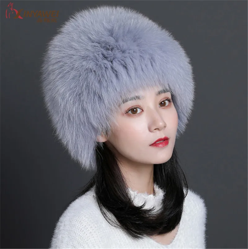 

Шапки из натурального Лисьего меха, красивые зимние меховые шапки, эластичная вязаная подкладка из натурального Лисьего меха, енота, русские шапки-бомберы.