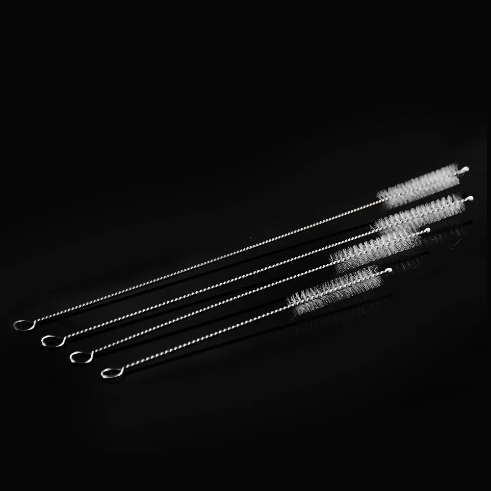 5PCS Stainless Steel Straw Cleaning Brush Fish Tank Pipe Brushes Reusable Soft Hair Suction Glass Tube Kitchen Cleaning Tools