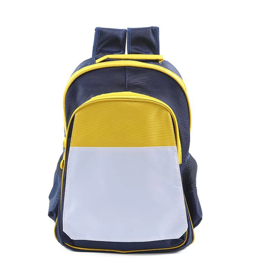 Dhl10pces/lote sublimação diy em branco grande capacidade crianças schoolbag jardim de infância saco de livro transferência quente impressão tamanho 41*15*30cm