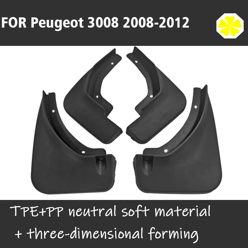 Mudflaps FOR Peugeot 3008 2008-2012 Mudguards Fender Mud Flap Guard Splash Car Accessories Auto Styline Front Rear 4pcs