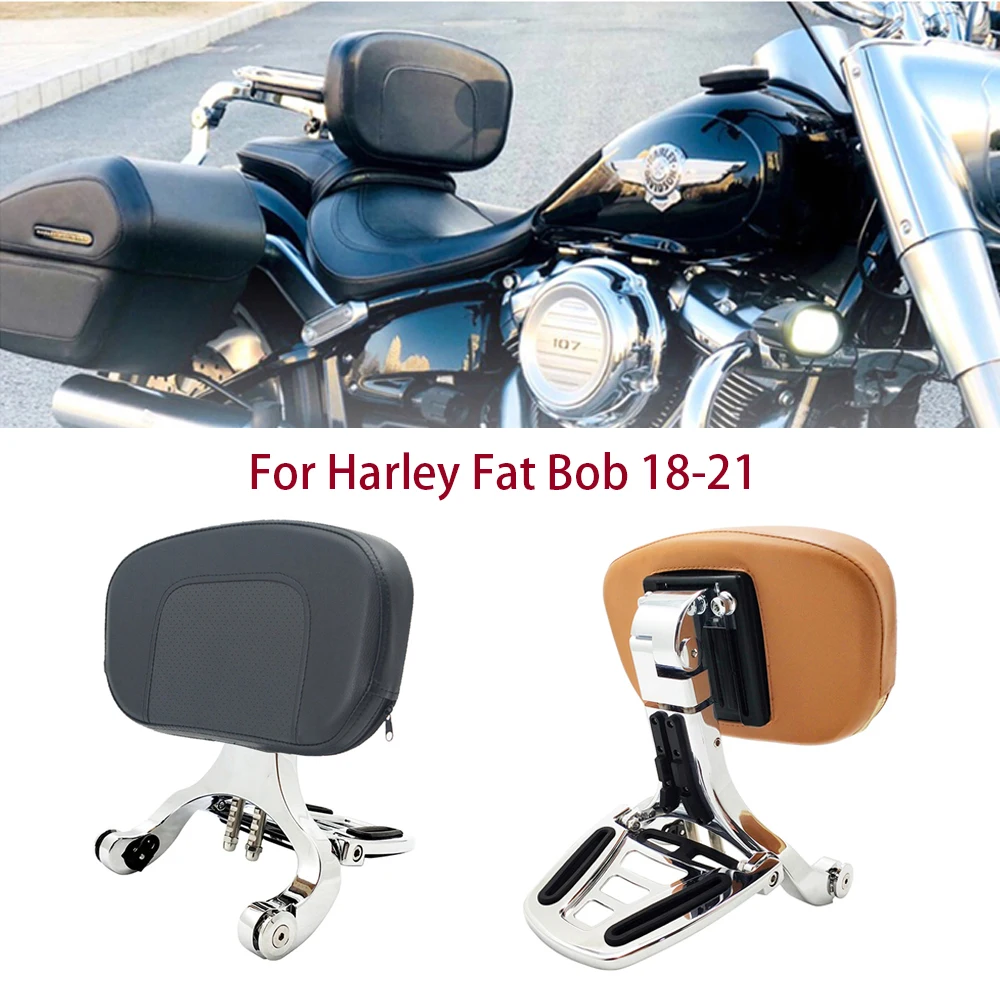 Motorcycle Multi-Purpose Driver Passenger Backrest For Harley Softail Fat Bob FXFBS FXFB 2018-2021