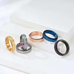 JHSL Unisex 6 mm Small Stainless Steel Women Men Rotated Frosted Wedding Rings Black Blue Rose Gold Color US size 4 5 6 7 8 9 10