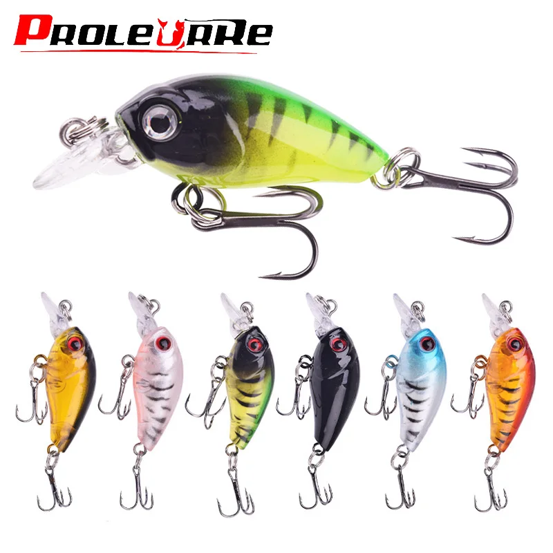 

1Pcs Minnow Fishing Lure 4.5cm 3.5g 3D Eyes Plastic Hard Bait Crankbait Wobblers Fishing Hooks Tackle Artificial Japan Swimbait