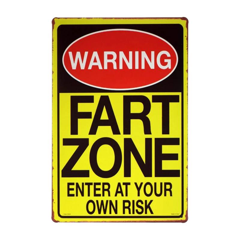 

S41094# Self-adhesive PVC Decal Warning! Fart Zone Car Sticker Waterproof Auto Decors on Bumper Rear Window Not A Plate