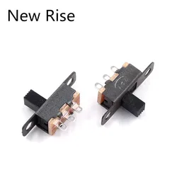 10Pcs SS12F15 SS12F15VG5 Toggle Switch 3PIN 1P2T Slide Switch Handle high 5mm