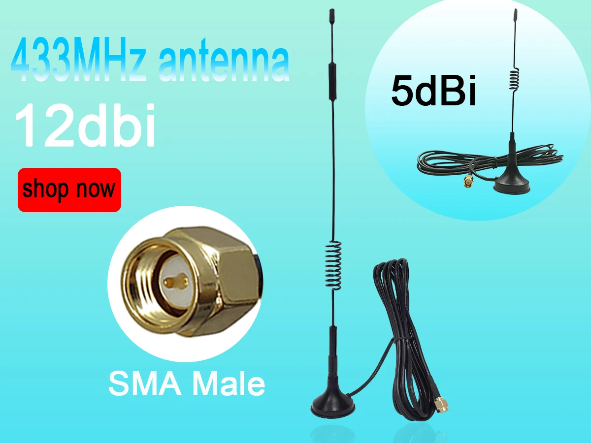 GWS 10 Stück 868MHz Antenne 5cm Verstärkung 3dBi SMA Stecker 915MHz LoRa Router IoT LoRaWAN Signalempfänger Ersatzantenne – Detail 2