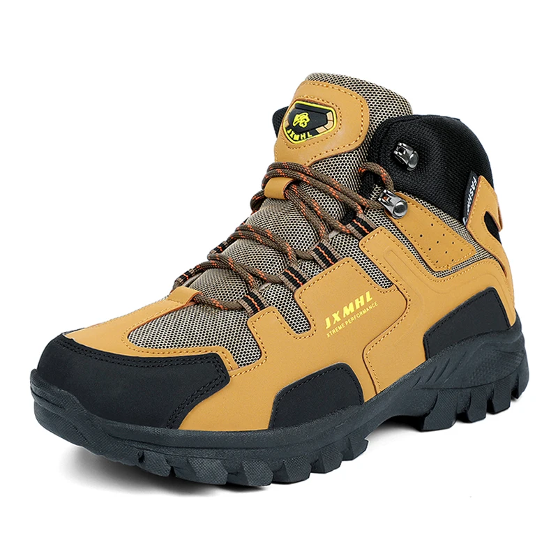 Zimowe męskie kostki Outdoor Mountain skórzane męskie buty trekkingowe buty turystyczne trampki śledzenie Camping Treking Botas Hombre