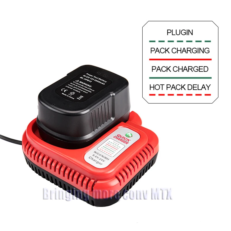 Ni-cd&Ni-Mh Battery Charger 9.6V 12V-18V Suitable for Black&Decker 1.5A Newest Freeshipping