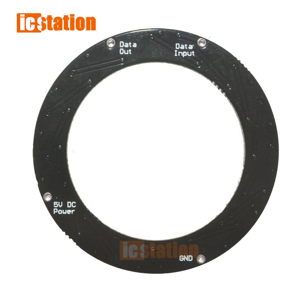 16x5050 RGBW SK6812 LED حلقة ث/السائقين المتكاملة 16 بت