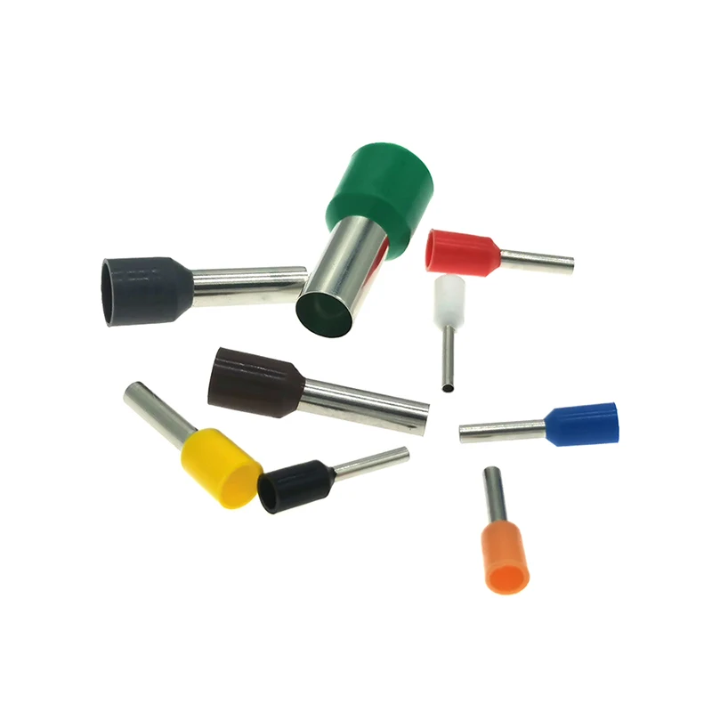 100Pcs Tube Insutated Cord End Terminals Electrical Crimp Terminal Wire Connector E16-12 E16-18 Wiring Cable Ferrules 6AWG 16mm2