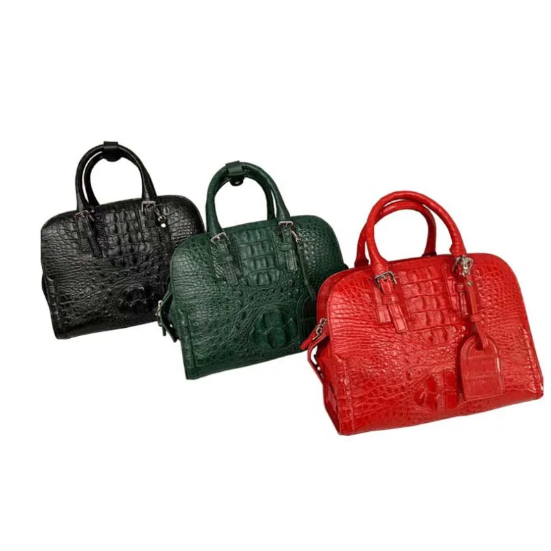 wanexing  new  Thailand  crocodile leather female  handbag  leisure  Back bone bag  fashion  trend  crocodile leather women bag