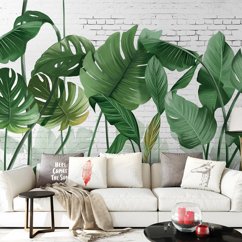 

beibehang Southeast Asia brick tropical plants wallpapers for living room decoration mural wall papers home decor tv background