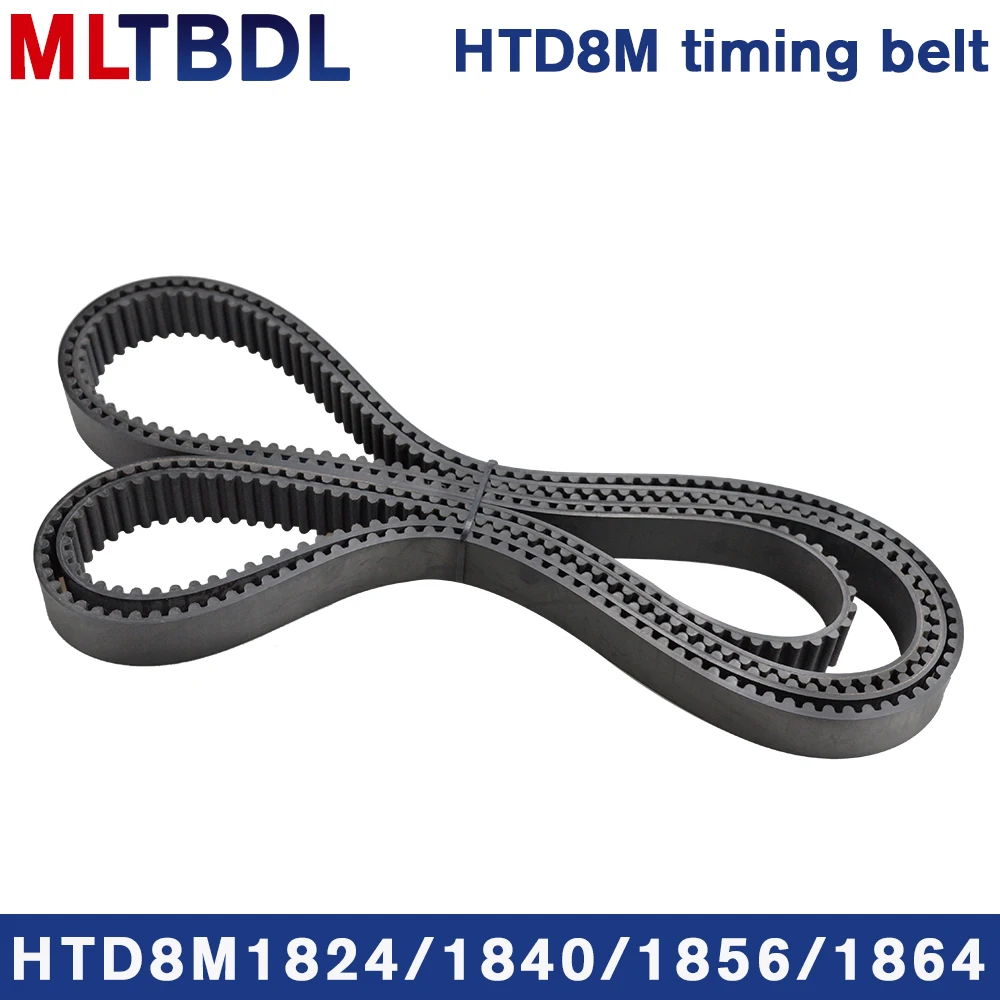 

Rubber synchronous belt HTD8M 1824 1840 1856 1864 pitch=8mm arc tooth industrial transmission toothed belt width15/20/30/40