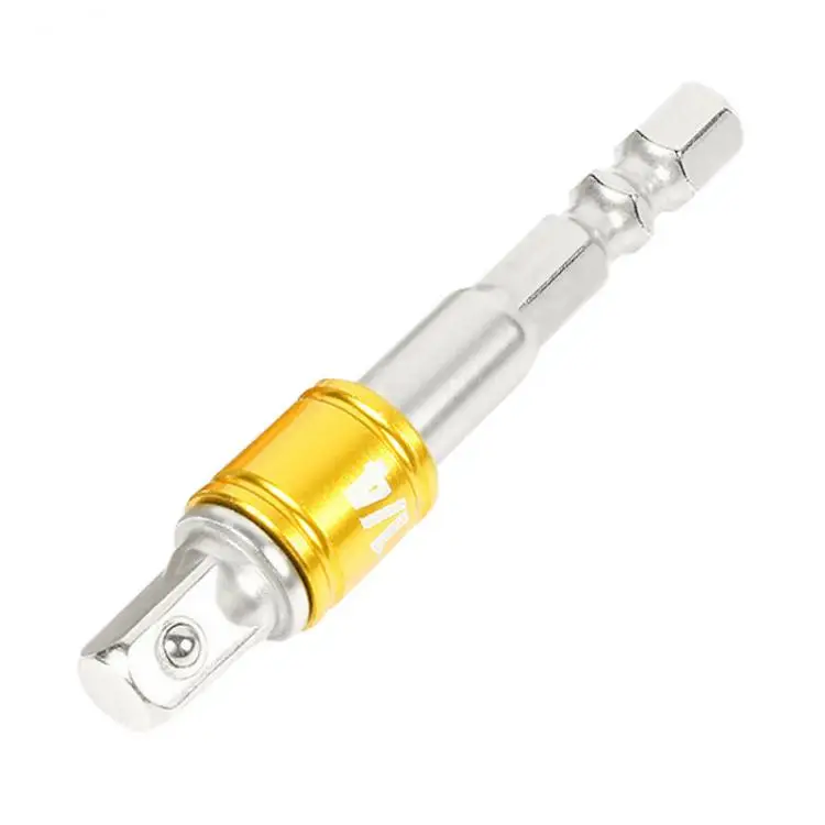 Socket Extension Conversion Adapter Hex Shank  with 1/4" Square Head for Extension Drill Bits Power Tool